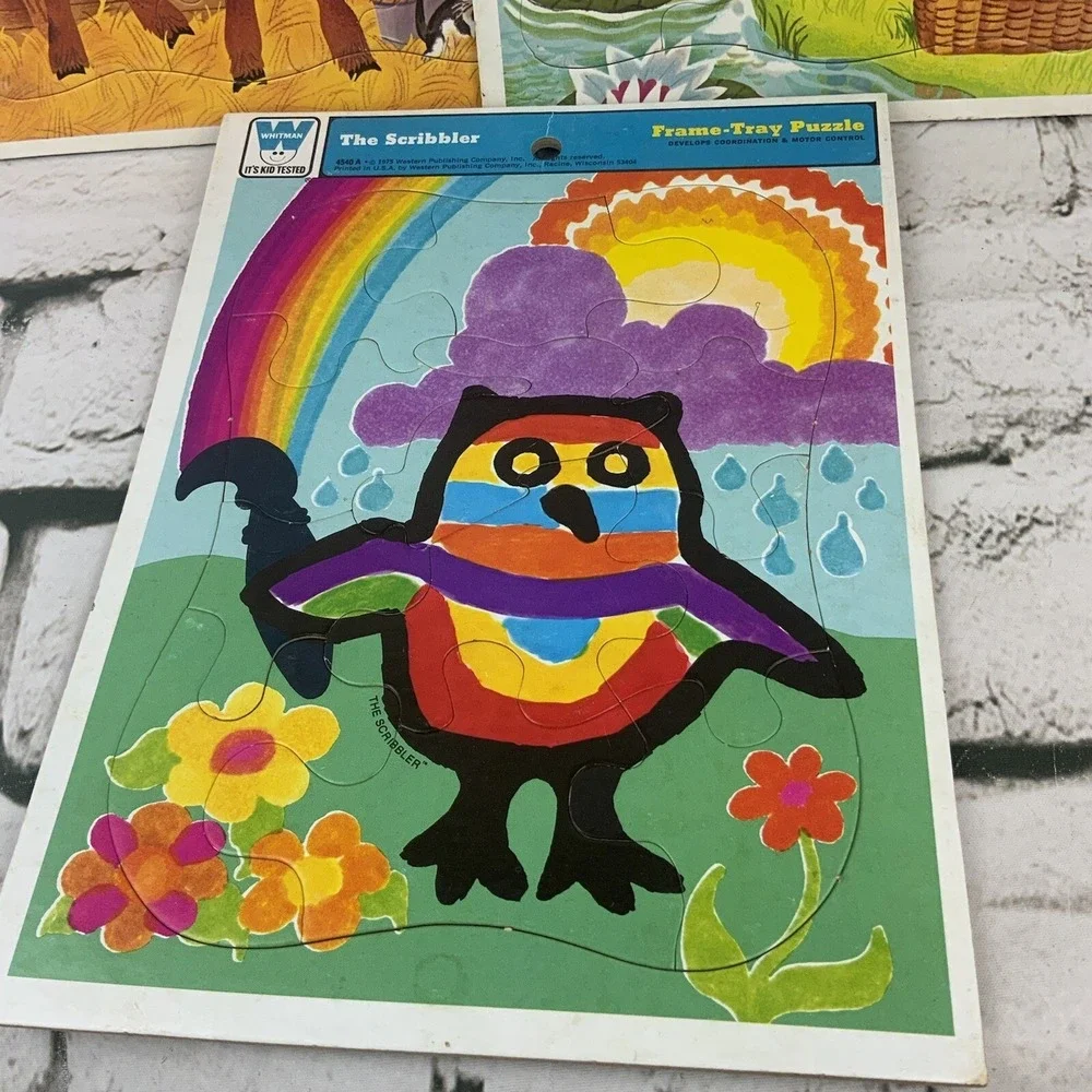 Whitman Kids Frame Tray Puzzles Vintage 1970's Lot Of 3 My‎ Pony Nature Fun